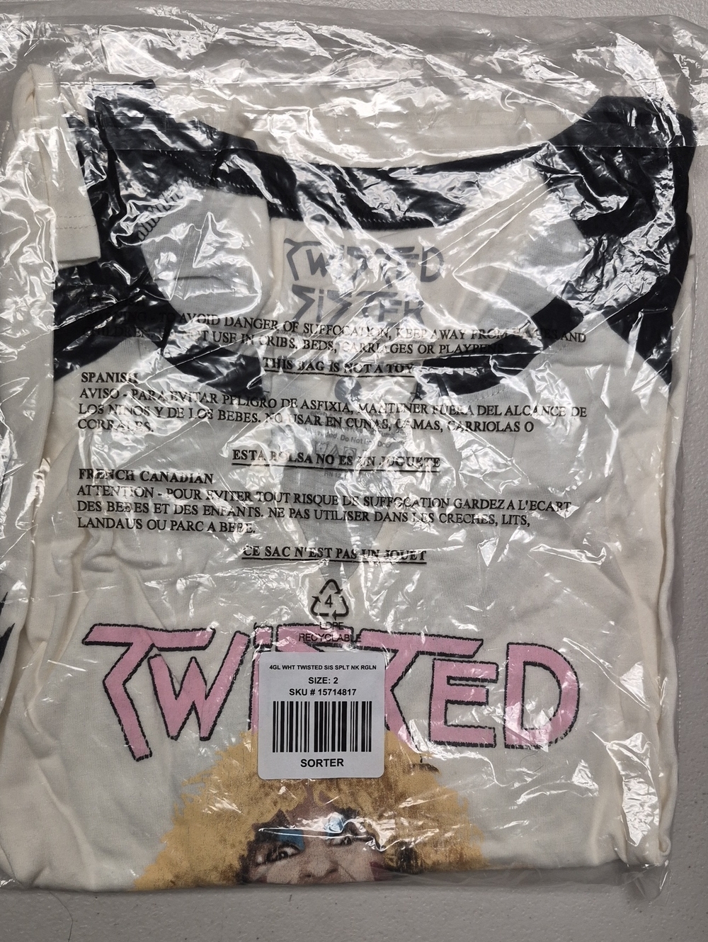 ❤️NWT TORRID KNOTCH BAND TEE - TWISTED SISTER TEE - ROCK CONCERT - PLUS SIZE 2X